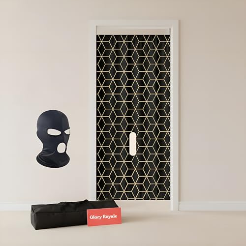 Portable Glory Hole Wall Kit Luxury Design + CARRY CASE + Mask Adjustable Tension Rod Mount for Doorways Durable Washable Fabric Curtain - Easy Setup 1 Minute - No Drilling or Adhesives Required
