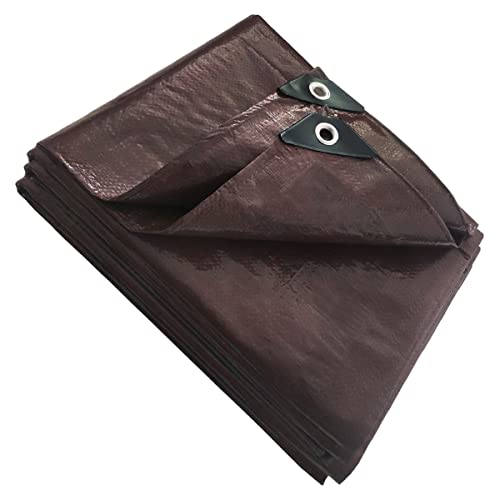 ANSIO Lona impermeable de 4 m x 5 m, color marrón, 90 g/m² Cover