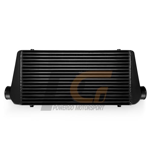Universal Turbo Intercooler 31x12x4 in. BLACK Front Mount Intercooler FMIC Fits Camaro Mustang Supra 350Z S13 - Image 3