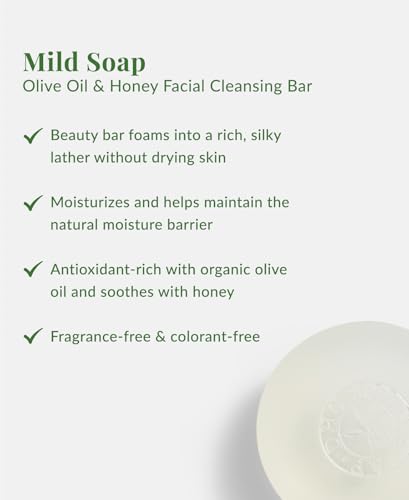 DHC Mild Soap Trio, Facial Cleansing Bar, Hydrating Creamy Foam Lather, Moisturizing, Non-drying, Ideal for all skin types, 3.1 oz, 3 Pack