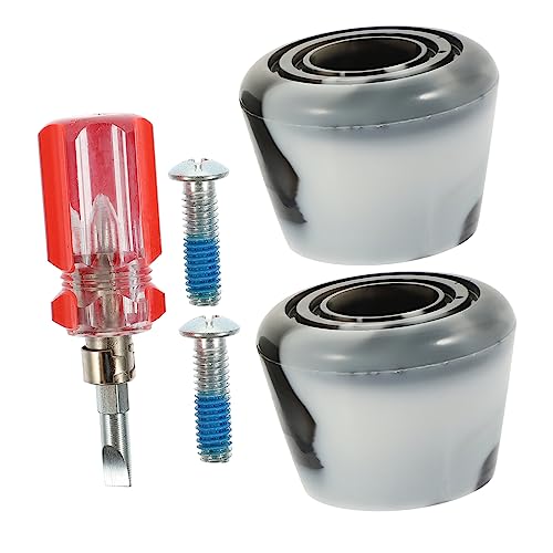 OSOLADY 1Set Roller Skate Toe Stoppers with Screwdriver Durable Brake Plugs for Enhanced Stopping Power Easy Installation Compatible with Roller Skates Safety and Performance