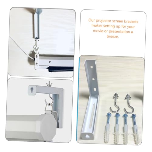 Soporte de techo para pantalla de proyector en pack de 2 unidades de metal resistente 6