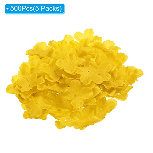 PATIKIL Artificial Flower Petals, 500Pcs Fake Flowers Silk Petal Decoration Supplies for Wedding Decor Bridal Party Event Yellow - Image 3