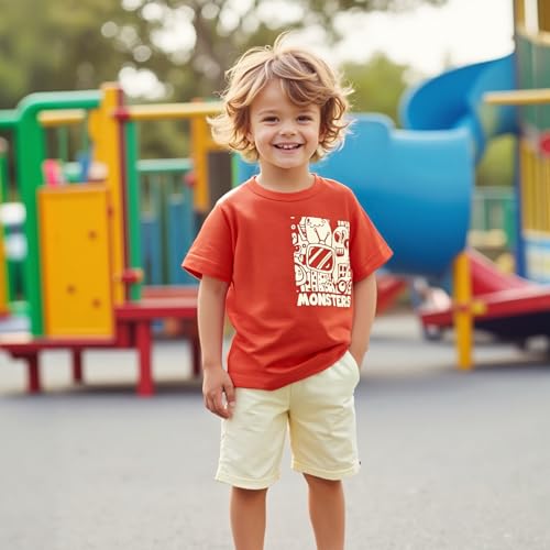 Image of DEEKEY Toddler Boys Shirts Short-Sleeve Little Kids t Shirts Boys' Tops, Tees & Shirts Graphic TEE Age for 2-7 Years 4-Pack