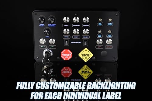 Image of Classic 2 Button Box for ATS /ETS2 (American Truck Simulator /Euro Truck Simulator) (Premium Black Brush Aluminum Finish)