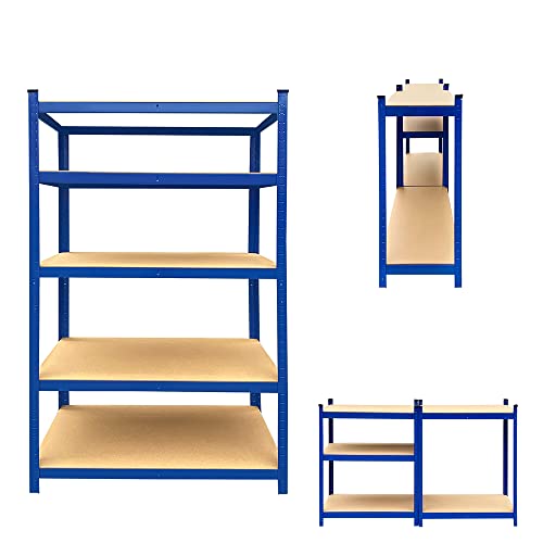 YouseaHome 5 Tier Blue Garage Shelving Units,Boltless Storag