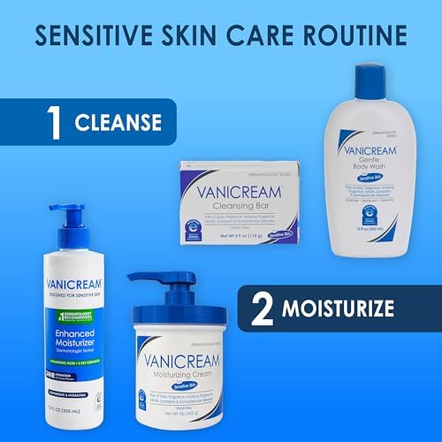 Vanicream Enhanced Moisturizer, 12 Fl Oz, Daily Body Lotion for Dry, Sensitive Skin, Clinically Tested 24Hr Hydration with Hyaluronic Acid, Glycerin & Ceramides, Formulated without Common Irritants — view 9