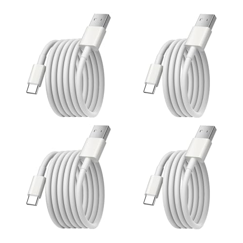 USB A to Type-C Cable 4pack (2pack 3ft,2pack 6ft), Compatible with iPhone 15/16 and All Samsung Phones, Fast Charging Carplay Cable