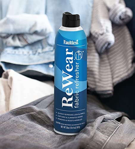 Faultless ReWear Dry Wash Spray for Clothing – Wrinkle Remover, Fabric Refresher Spray, Captures Odors – Like Dry Shampoo for Clothes: Fresh Look W/Out Laundry, 20oz 4Pack - Thumbnail 3