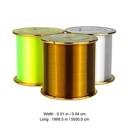 CLISPEED 3 Rolos de Linha de Pesca de Nylon Corda de Pesca Fio 500 M de Monofilamento de Pesca para
