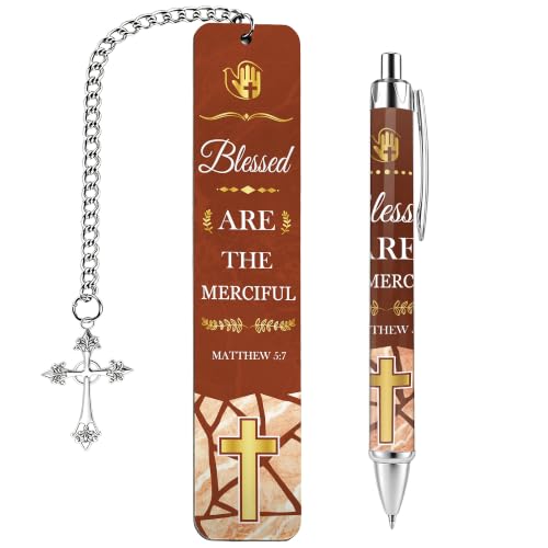 Bible Verse Metal Bookmark Pen Set