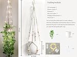 Fake Hanging Plant with Pot and Hanging Planter, LED Fairy Lights Artificial Plants for Home Decor Indoor Plant Hanger with Fake Vines Faux Planter Greenery for Bedroom Kitchen Office Decor