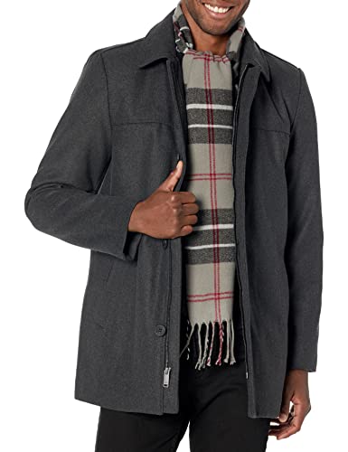 Image of Dockers Men's Weston Wool Blend Coat With Scarf (Regular and Big & Tall)