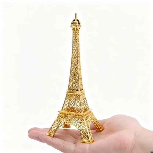 Oahtzy Eiffel Tower Model Mini Metal Eiffel Tower Model Figurine French Paris Eiffel Tower Craft for Souvenirs Cake Table Decor Gifts Party Home Decoration