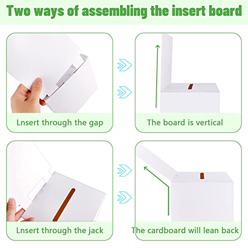 20 Pack Raffle Boxes Raffle Box Donation Box For Fundraising, 6 X 6 X 6 Inch Cardboard Box With Slot For Ticket And Removable Header Charity Box For Collecting Business Card Voting Contest (White) #TOP3