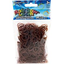 Rainbow Loom Cocoa Rubber Bands with 24 C-Clips 600 Count