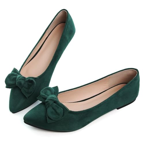 Image of TN TANGNEST Women Fashion Bowknot Flats Comfort Pointed Toe Dress Shoes