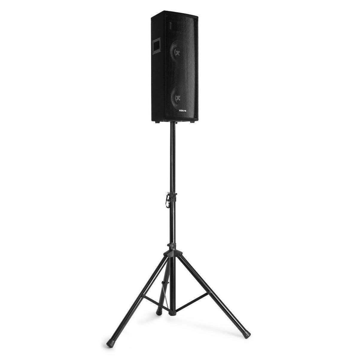 Vonyx SL212 - PA Lautsprecher Box, Passiv Speaker 2X 8 Zoll - 800 Watt Peak - Disco Lautsprecher, Passivbox, 6,3mm Klinke, Schraubklemmen, 8Ohm, für DJs, Partyraum, Bar, Club