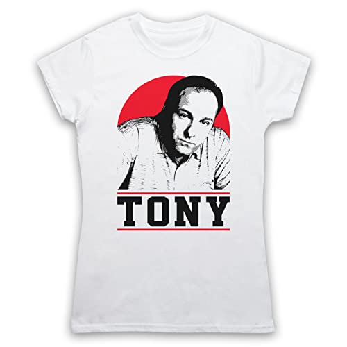 T-shirt Soprano Anthony pour femmes haut à col rond imprimé de la série culte de gangsters