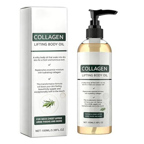 Elycira Collagen Oil Collagen Lifting Body Oil For Firming & Hydrating Skin Lightweight Moisturizing Oil For Face & Body Improves Elasticity Fast Absorbing Non-Greasy Skin Care (1Pc)