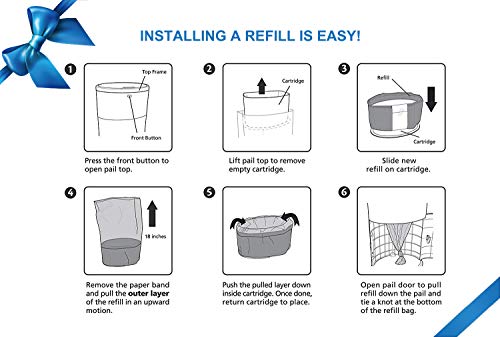 Refills Compatible With Dekor Plus Diaper Pail Refills 8 Pack Diaper Pail Liners With Lavender Scent #TOP6