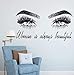 Produktbild Frau Make Up Wandaufkleber Augenwimpern Wandtattoo Wimpernverlängerungen Beauty Shop Dekor Augenbrauen Brauen Wandbild Schönheit Geschenk 104 * 57cm