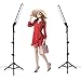 Heorryn kit di illuminazione a LED per studio fotografico con 192 LED da 3200 a 5500 K, luce video dimmerabile e supporto regolabile da 2 m, per riprese video su YouTube e ritratti