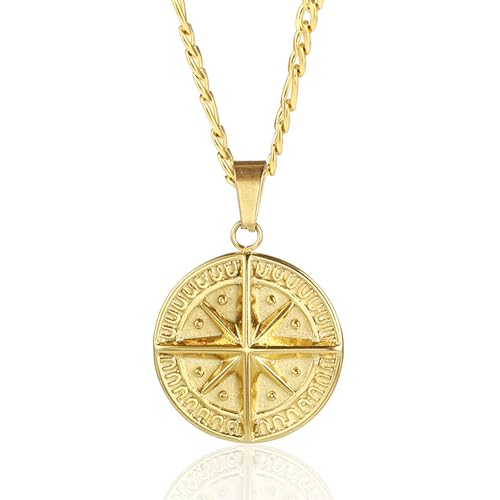 Collier étoile du Nord argenté en acier inoxydable de haute qualité chirurgicale