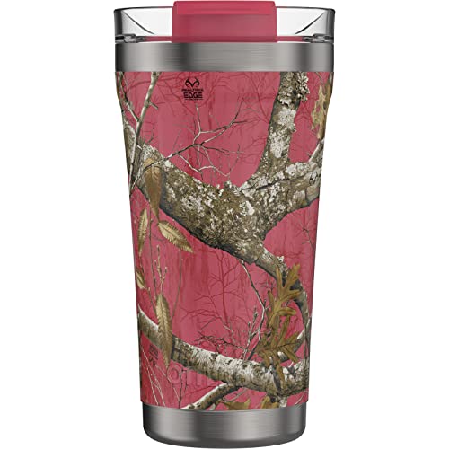 OtterBox Elevation Tumbler with Closed Lid - 16OZ (RealTree Edge Flamingo Pink)
