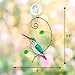 Hummingbird Stained Glass Art Decor – Handmade Glass Bird Sculpture, Nature Inspired Home Accent, Unique Gift for Bird Lovers