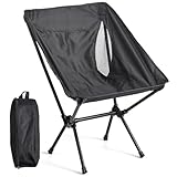 Yabano Portable Camping Chair, Ultralight Folding Backpacking Chair with Carry Bag, Compact & Lightweight for Hiking, Mountaineering, Beach, Picnic & Outdoor Adventures