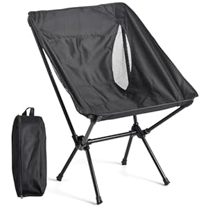 Yabano Portable Camping Chair, Ultralight Folding Backpacking Chair with Carry Bag, Compact & Lightweight for Hiking, Mountaineering, Beach, Picnic & Outdoor Adventures