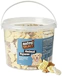 Extra Select 3 Colour Animal Figure Dog Treat Biscuits in a 3ltr Bucket (approx 420 biscuits)