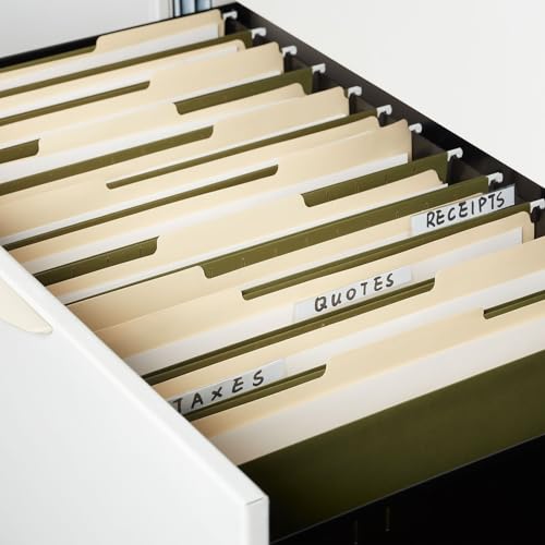 Image of Staples Hanging File Folders, Legal Size, 5-Tab, Green, 100 /Carton | Durable construction for everyday legal-size document storage and filing.