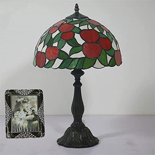 Lampe de table vitrail de style Tiffany de 12 pouces, le cadeau idéal forme pomme