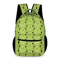 Homieblanket Frog Backpack for Kids Girls Boys School, 16 Inches Cute Frog Theme Bookbag, Adjustable, Lightweight, Large Capacity