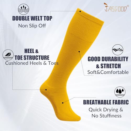 Image of JASGOOD 2 Pack Baseball Socks and Belt Combo Set Softball Socks and Belts Elastic Waist Belt for Youth and Adult Boys