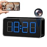 Hidden Camera Clock HD 1080P WiFi Spy Camera Wireless Home Security Cameras Indoor Mini Nanny Cam wi