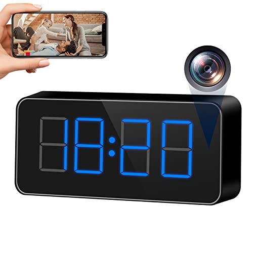 Hidden Camera Clock Hd 1080P Wifi Spy Camera Wireless Home Security Cameras Indoor Mini Nanny Cam With Motion Detection Remote View For Home And Office Surveillance #TOP2