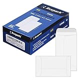 Xxcxpark 500 PCS #5 Coin Envelopes, 3.125 x 5.5 inches White Kraft Envelopes Classic Small Parts Envelopes with Self Adhesive Gummed Flap for Coins, Cash, Credit Cards, Seeds