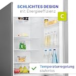 Bomann® Kühlschrank mit Gefrierfach 180cm hoch | Kühl Gefrierkombination 268L mit 4 Ablagen & 3 Schubladen | Türanschlag wechselbar | leise Kühlgefrierkombi mit 36db | Kühlschrank KG 7353 inox – Bild 2