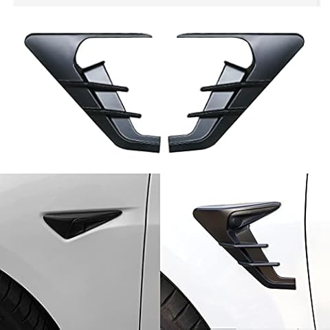 Tesla Model 3 Model Y Side Camera Indicator Protection Cover Decoration Modification Accessories fit for Model 3 Model Y Autopilot 2.0-3.0 (Matt Black) Cover