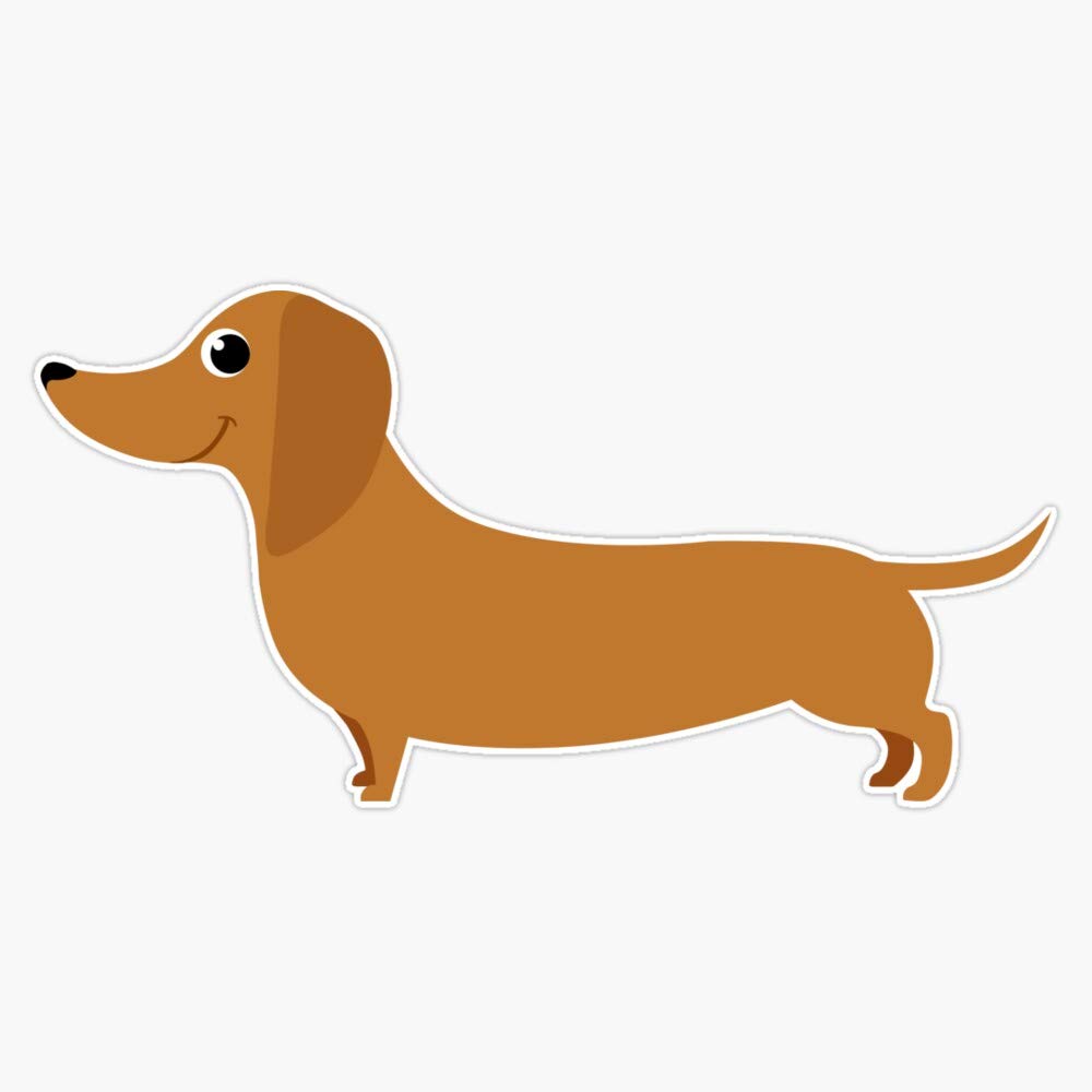 MAGNET Cute Tan Dachshund Vinyl Waterproof Magnetic Sticker Vinyl Waterproof Magnet Decal Car 5"
