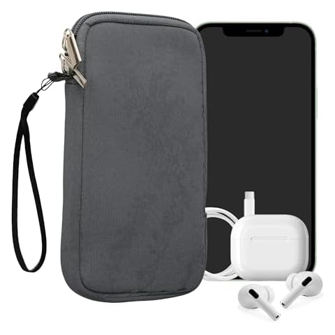 kwmobile Neoprene Phone Pouch XXL with Zipper Cover
