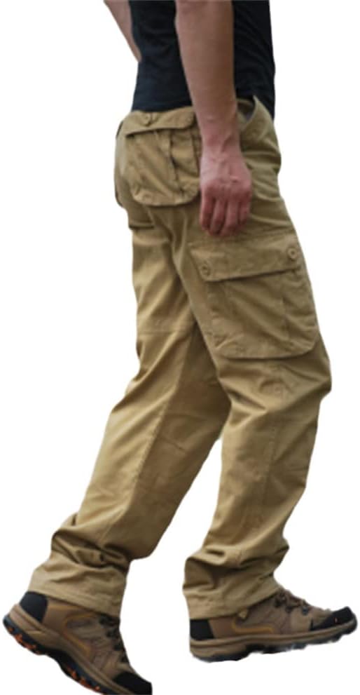 Mens Tactical Cargo Pants, Loose Casual Trousers, Army Military Pants for Men