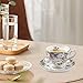 Imagen de Xdyyjrasa Juego de té de porcelana china: elegante taza de té y platillo floral