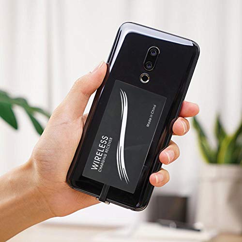 ASHATA 2Pcs Type C QI Charging Receiver Ultra Thin QI Receiver, Electromagnetic Induction 1000mA Fast Charging Receiver for All Type C Cell Phones