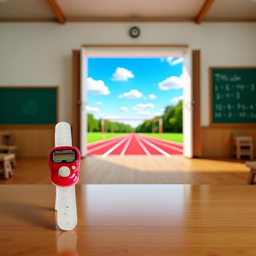 Tustao Finger Tally Counter,LED Digital,Clicker Counter,Digital Electronic Tasbeeh Counters,Handheld Number Click Counter,Electronic Counter Tally Counter,Track and Field Lap Counters (Bright Red) - Image 5