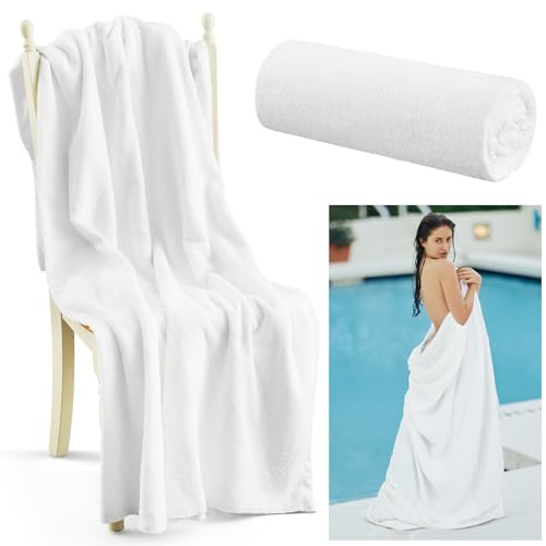 HunnmingRe Infrared Sauna Blanket Towel Inserted 35 x 70Cotton Sweat Absorbent Mat Reusable Machine Washable Cover for for Home Spa Gym Pool Sauna Blanket Accessories(White)