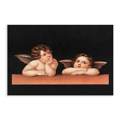 Poster anges de Raphaël Santi sur toile : sublimez l'ambiance de votre chambre